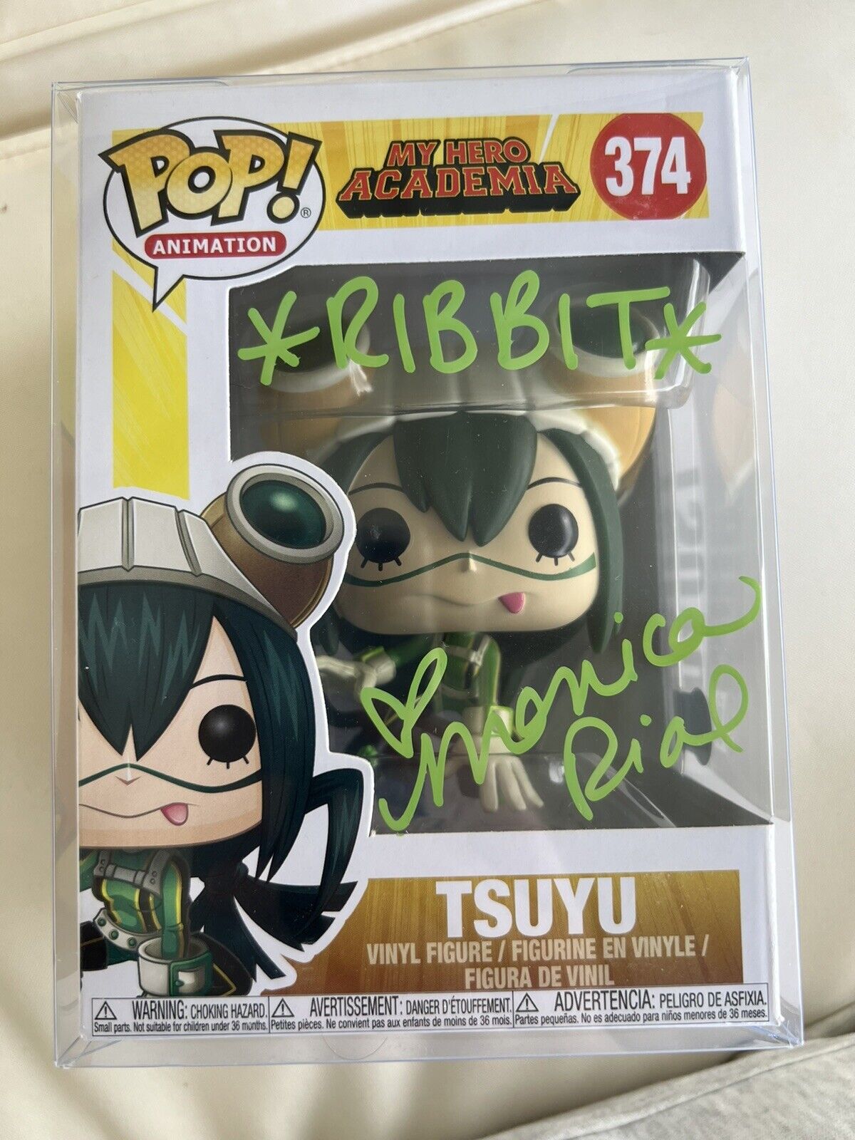 MONICA RIAL SIGNED/AUTOGRAPHED TSUYU ASUI 374 FUNKO POP BECKETT AUTHENTICATED