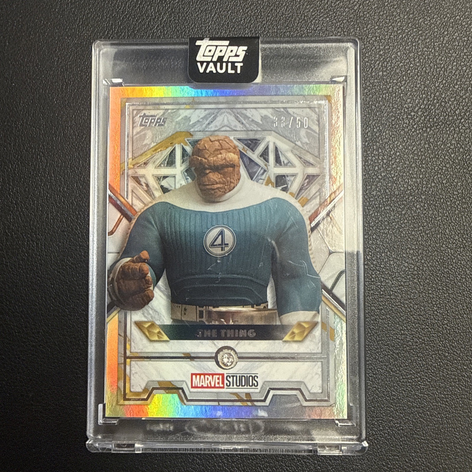 2026 Topps Vault Marvel The Thing Diamonds Silver Refractor Parallel /50 MD-83 2026 Topps Vault Marvel The Thing Diamonds Silver Refractor Parallel /50 MD-83