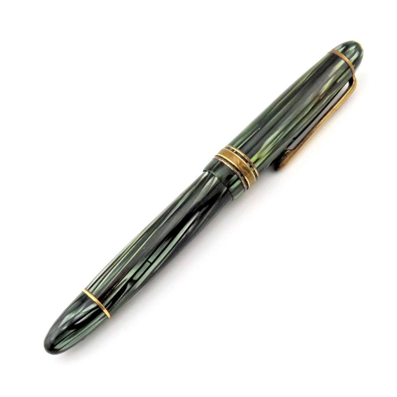 Extremely Rare Vintage MONTBLANC MEISTERSTUCK 144G Green Striped ~ 1950 HTF Extremely Rare Vintage MONTBLANC MEISTERSTUCK 144G Green Striped ~ 1950 HTF