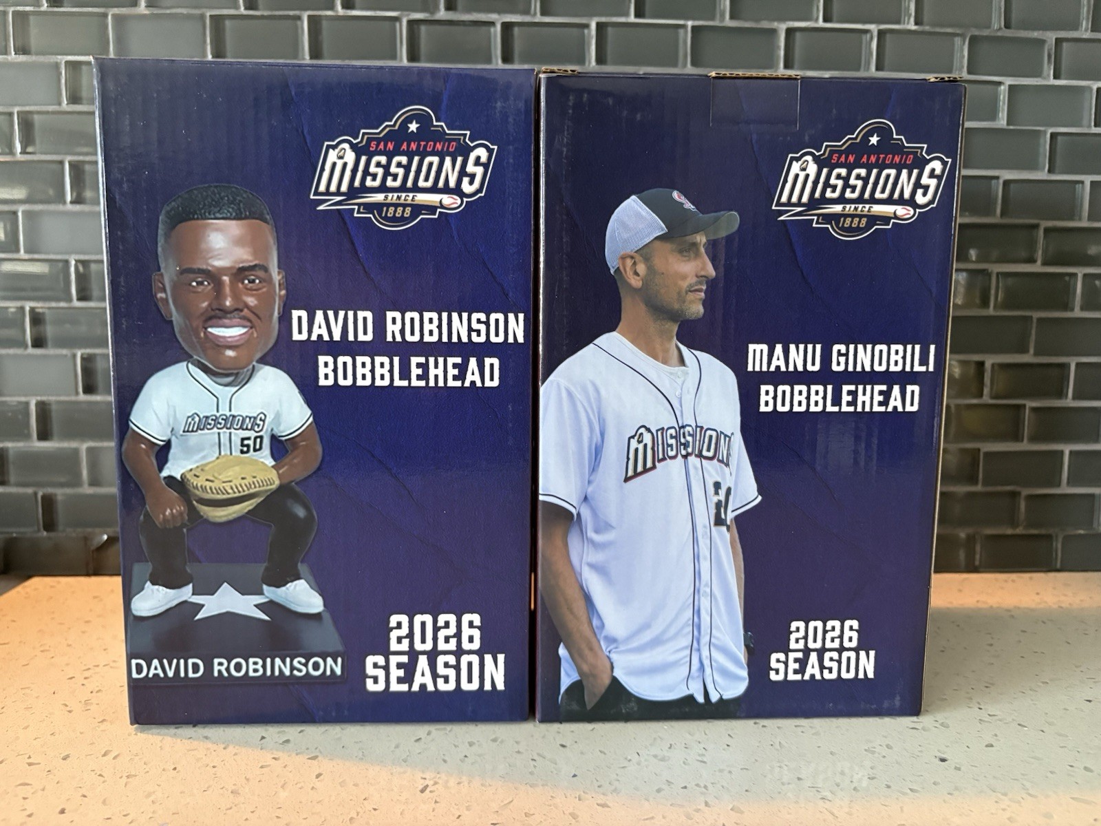 San Antonio Missions David Robinson Manu Ginobili Bobblehead 2026 Sga New San Antonio Missions David Robinson Manu Ginobili Bobblehead 2026 Sga New