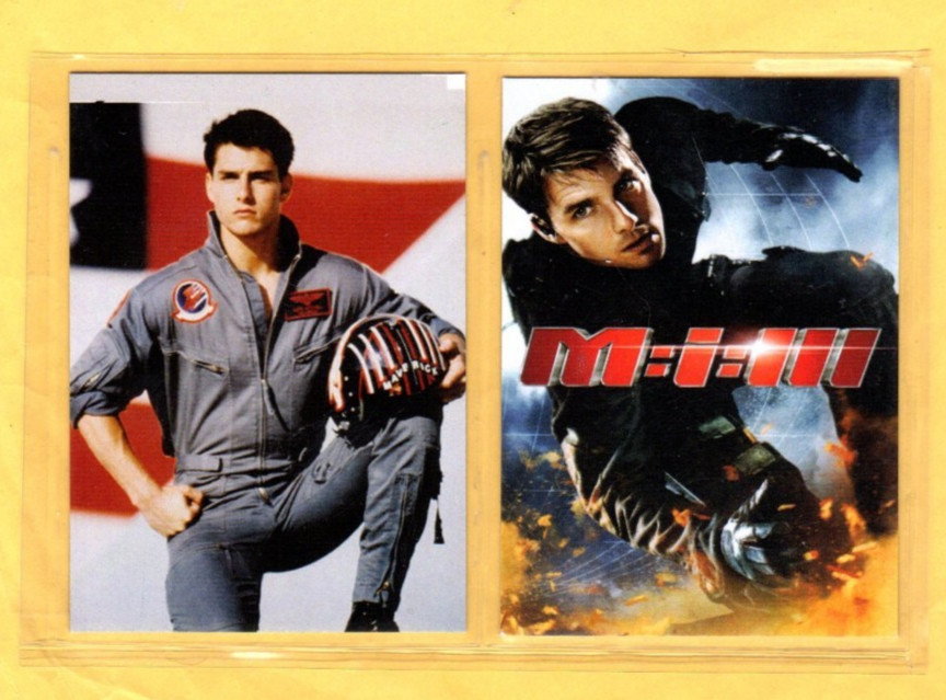 TOM CRUISE MOVIE CUSTOM NOVELTY TRADING CARD 2 CARDS SET TOM CRUISE MOVIE CUSTOM NOVELTY TRADING CARD 2 CARDS SET