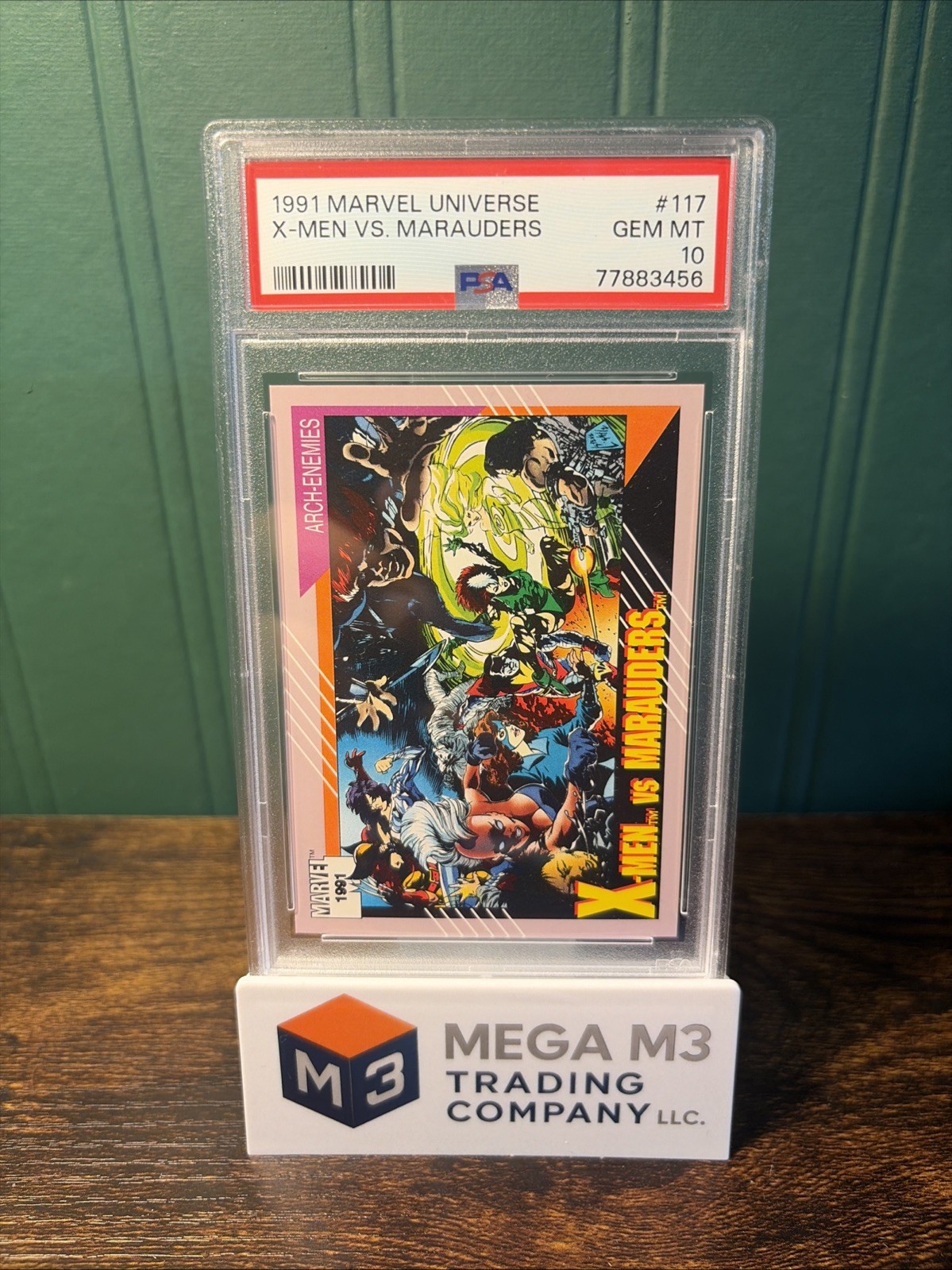 1991 Marvel Universe #117 X-Men vs. Marauders PSA GEM MT 10 POP 12 1991 Marvel Universe #117 X-Men vs. Marauders PSA GEM MT 10 POP 12