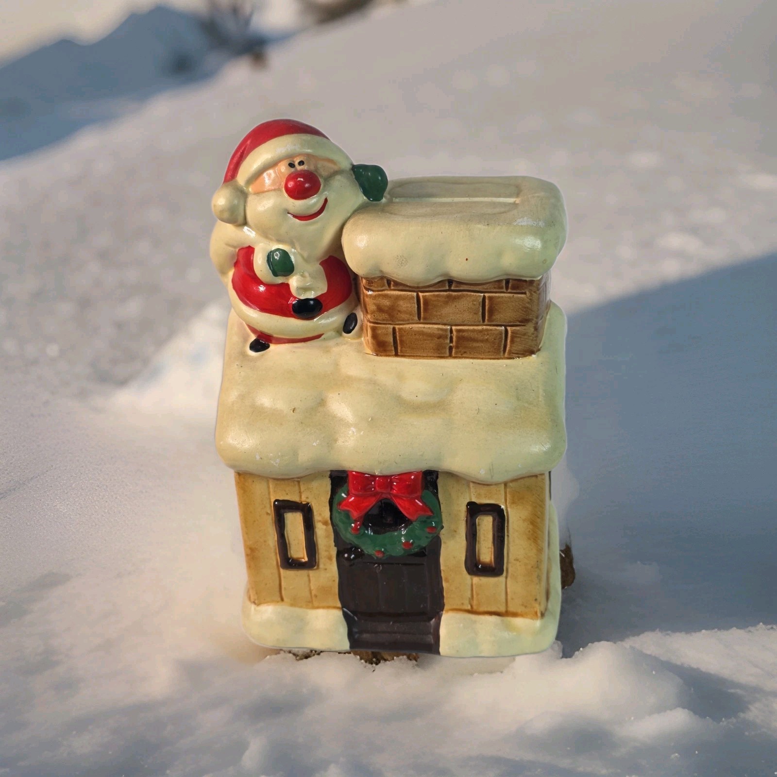 Vintage 1985 Spencers Gifts Santa Coin Bank Ceramic House Japanese Exclusive Vintage 1985 Spencers Gifts Santa Coin Bank Ceramic House Japanese Exclusive