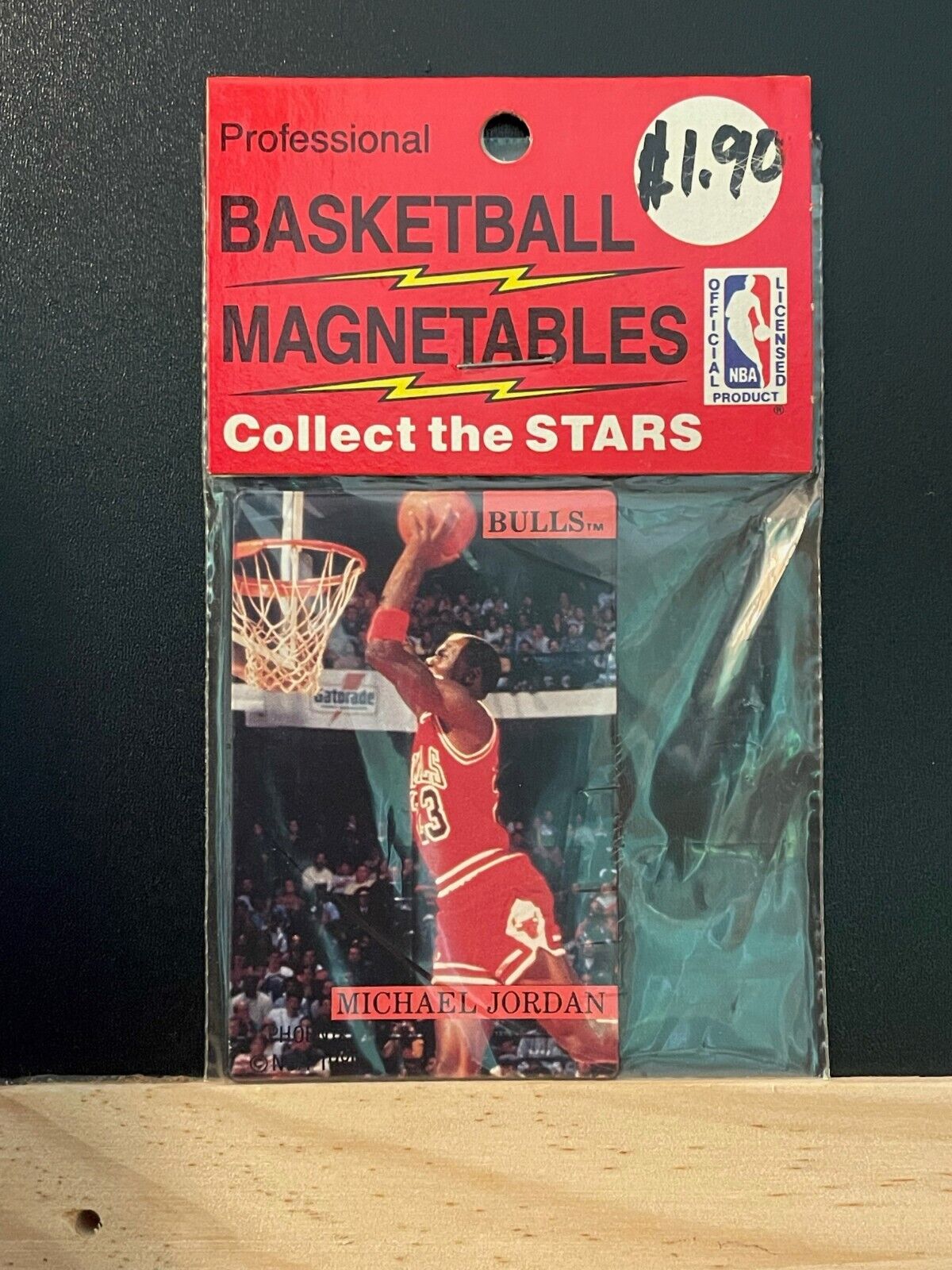 MICHAEL JORDAN 1989 Basketball Magnetables Card Chicago Bulls Sealed NBA HOF