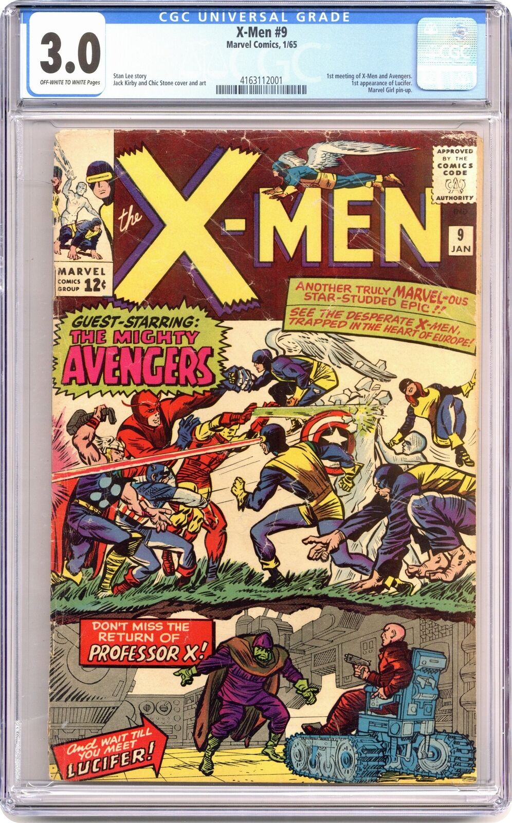 Uncanny X-Men #9 CGC 3.0 1965 4163112001 1st Avengers/X-Men crossover