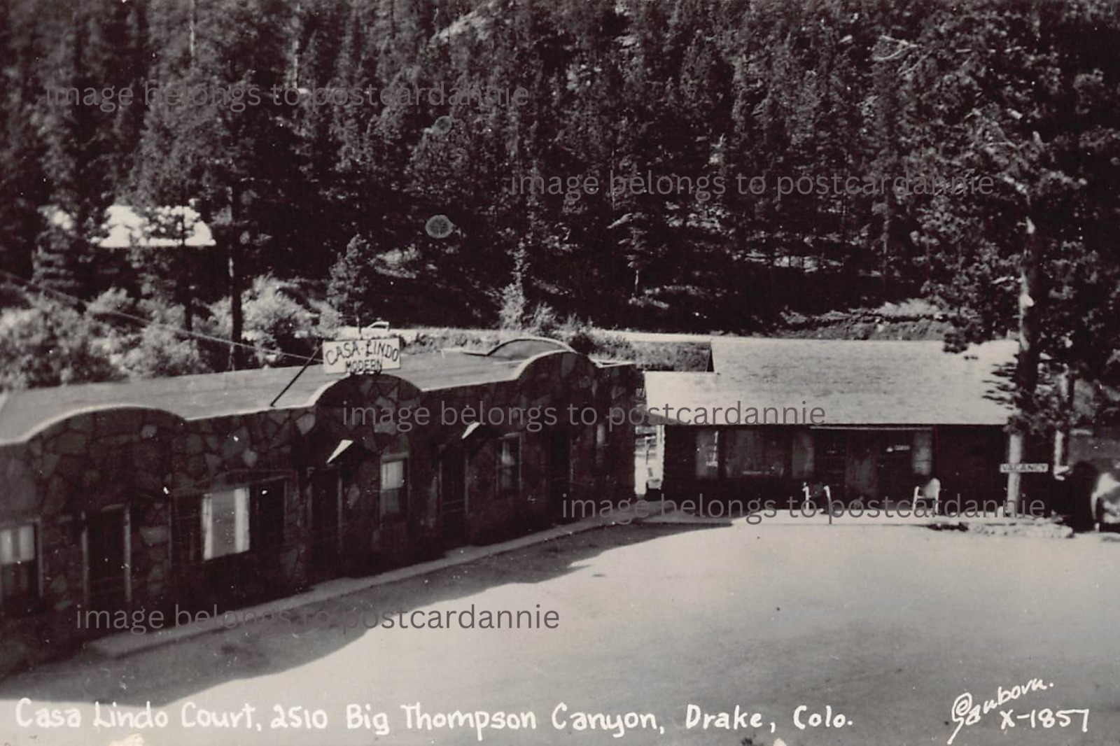 RPPC Drake Colorado Casa Linda Motel Big Thompson Canyon Photo Vtg Postcard U2