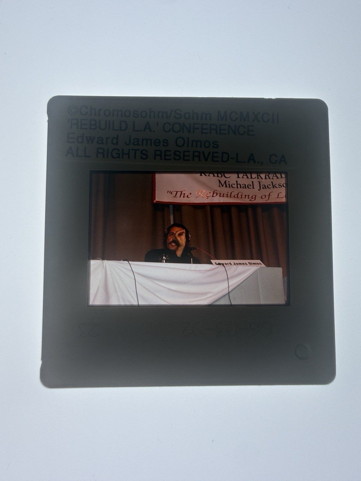 Vintage 1992 Rodney King Riots Rebuild LA Los Angeles Conference Slide Photo Vintage 1992 Rodney King Riots Rebuild LA Los Angeles Conference Slide Photo