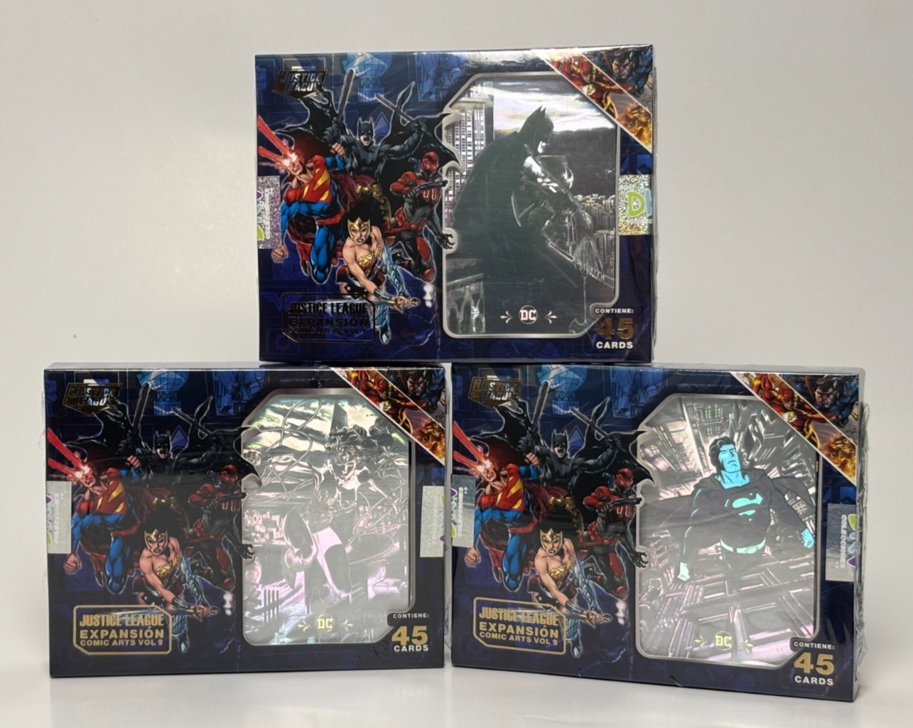 3 BOXES - JUSTICE LEAGUE EXPANSION Comic Art DKV Limited Edition Peru 3 BOXES - JUSTICE LEAGUE EXPANSION Comic Art DKV Limited Edition Peru