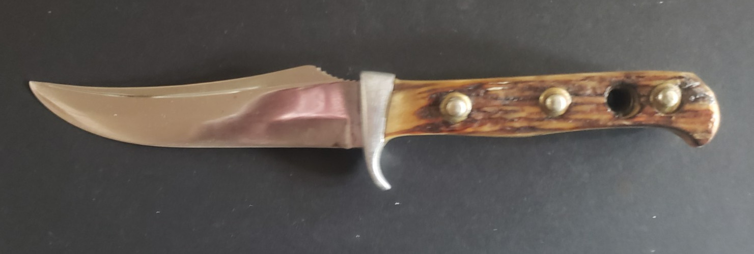 L5-Vintage PUMA SKINNNER Fixed-Blade Hunting Knife - 4 3/4" - READ