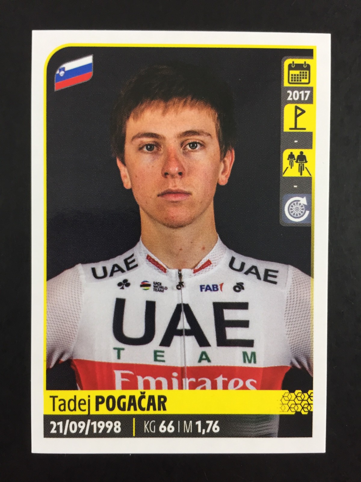Tadej Pogacar Rookie RC Sticker Panini Tour De France 2020 #369 Tadej Pogacar Rookie RC Sticker Panini Tour De France 2020 #369