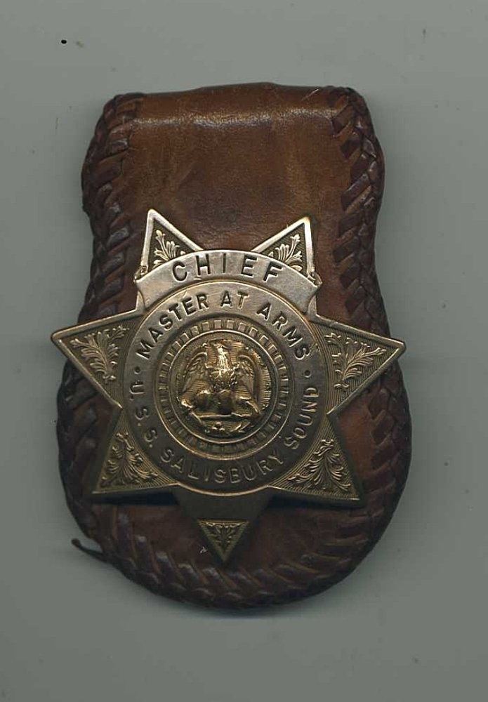 Chief Master At Arms Badge U.S.S. Salisbury Sound Seaplane Tender Chief Master At Arms Badge U.S.S. Salisbury Sound Seaplane Tender