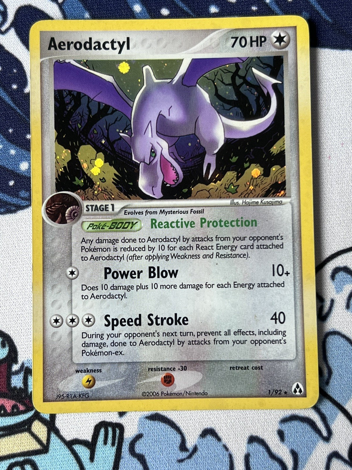 Pokémon TCG Aerodactyl 1/92 Legend Maker Holo MP
