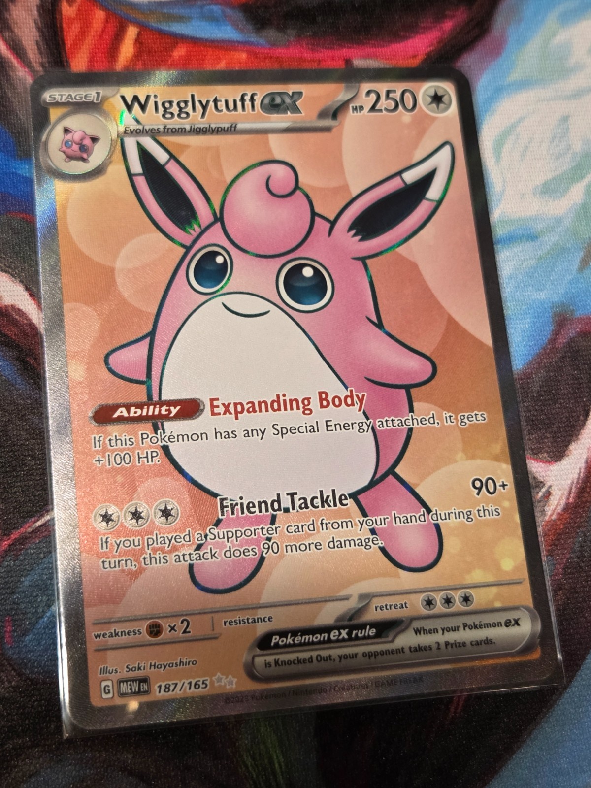 Pokemon TCG Card Wigglytuff ex 187/165 S&V 151 Ultra Rare *English* - NM Pokemon TCG Card Wigglytuff ex 187/165 S&V 151 Ultra Rare *English* - NM