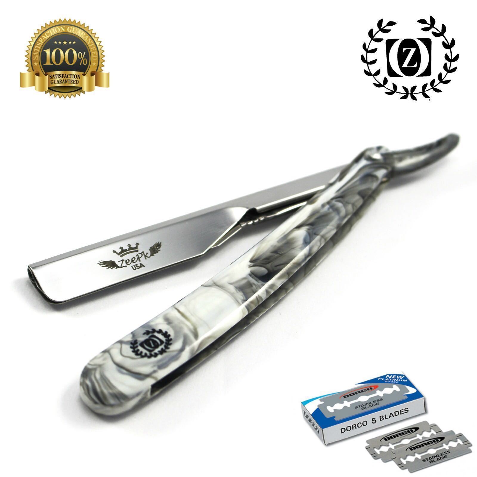 NAVAJA Barber Salon Cut Throat Straight Shaving Razor Folding Knife & 10 Blades