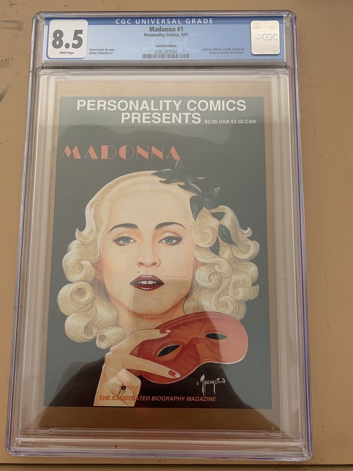 Personality Comics Presents Madonna #1 CGC Graded 8.5  Limited Edition 564/2000