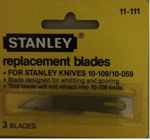 NOS Stanley USA (15) Replacement Knife Blades 11-111 28-111 For 10-109 & 10-059