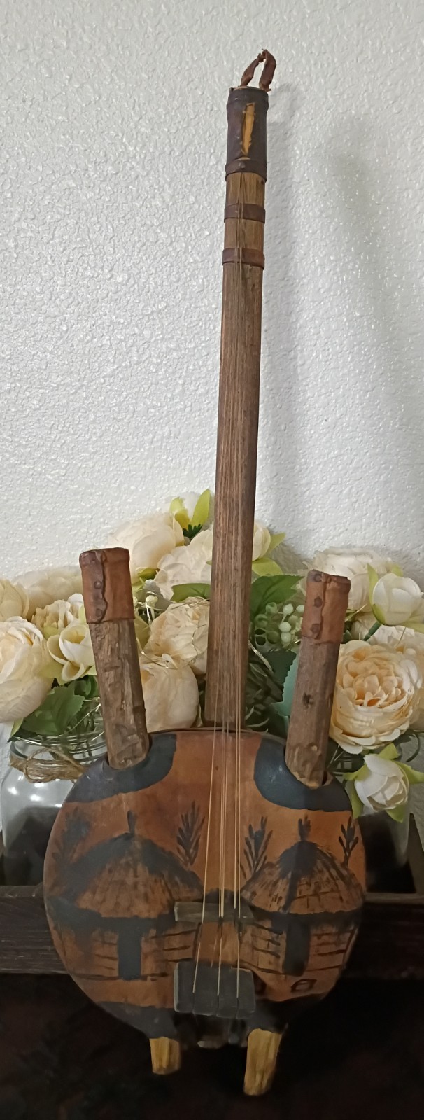 Vintage Hand Made African Kora String Instrument 22" Vintage Hand Made African Kora String Instrument 22"