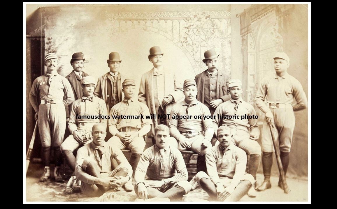 1890 First Black Baseball Team PHOTO Negro Leagues Team MUCH IS NOT KNOWN 1890 First Black Baseball Team PHOTO Negro Leagues Team MUCH IS NOT KNOWN