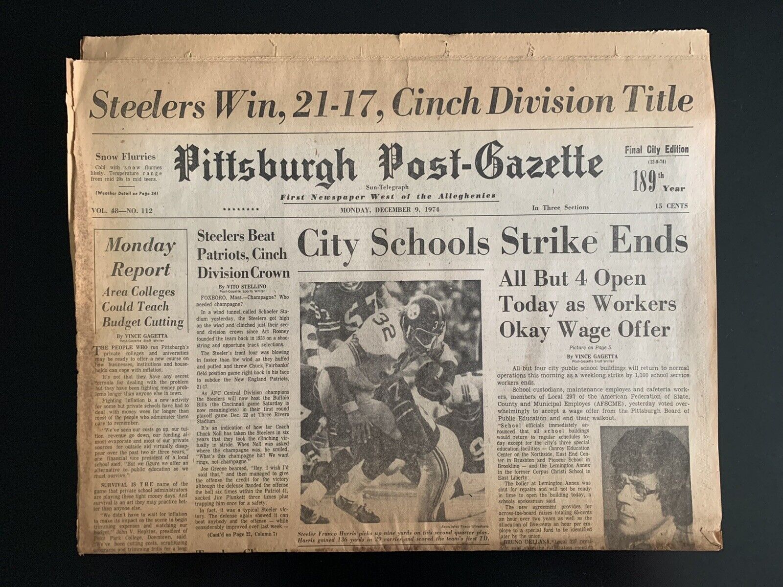 1974 Pittsburgh Post-Gazette \