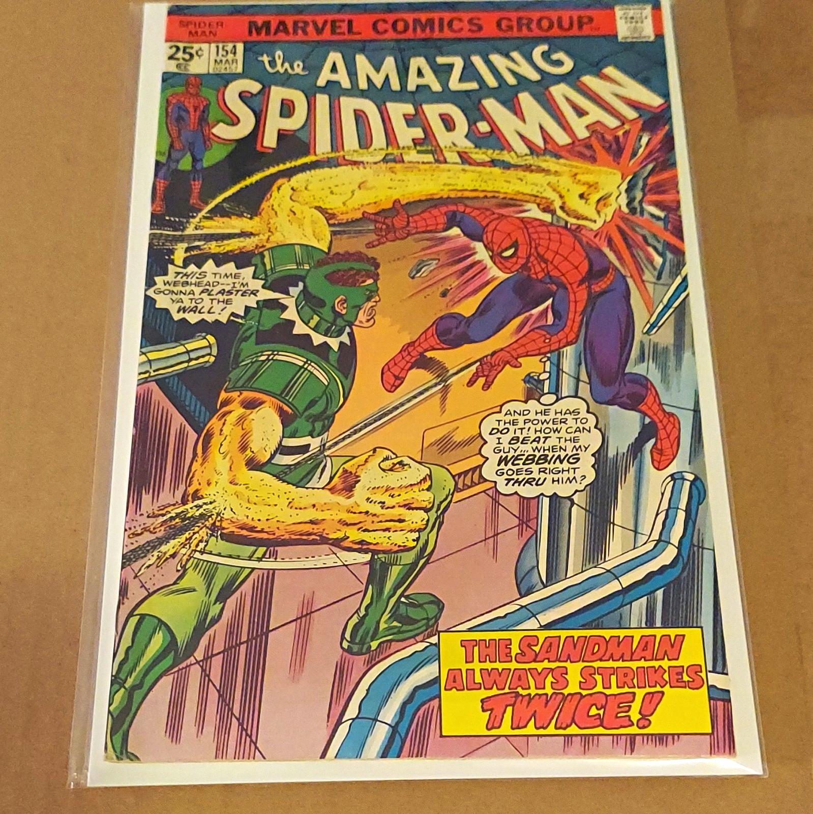 Marvel Amazing Spider-Man #154 (1974) Stan Lee Gil Kane Sandman Marvel Amazing Spider-Man #154 (1974) Stan Lee Gil Kane Sandman