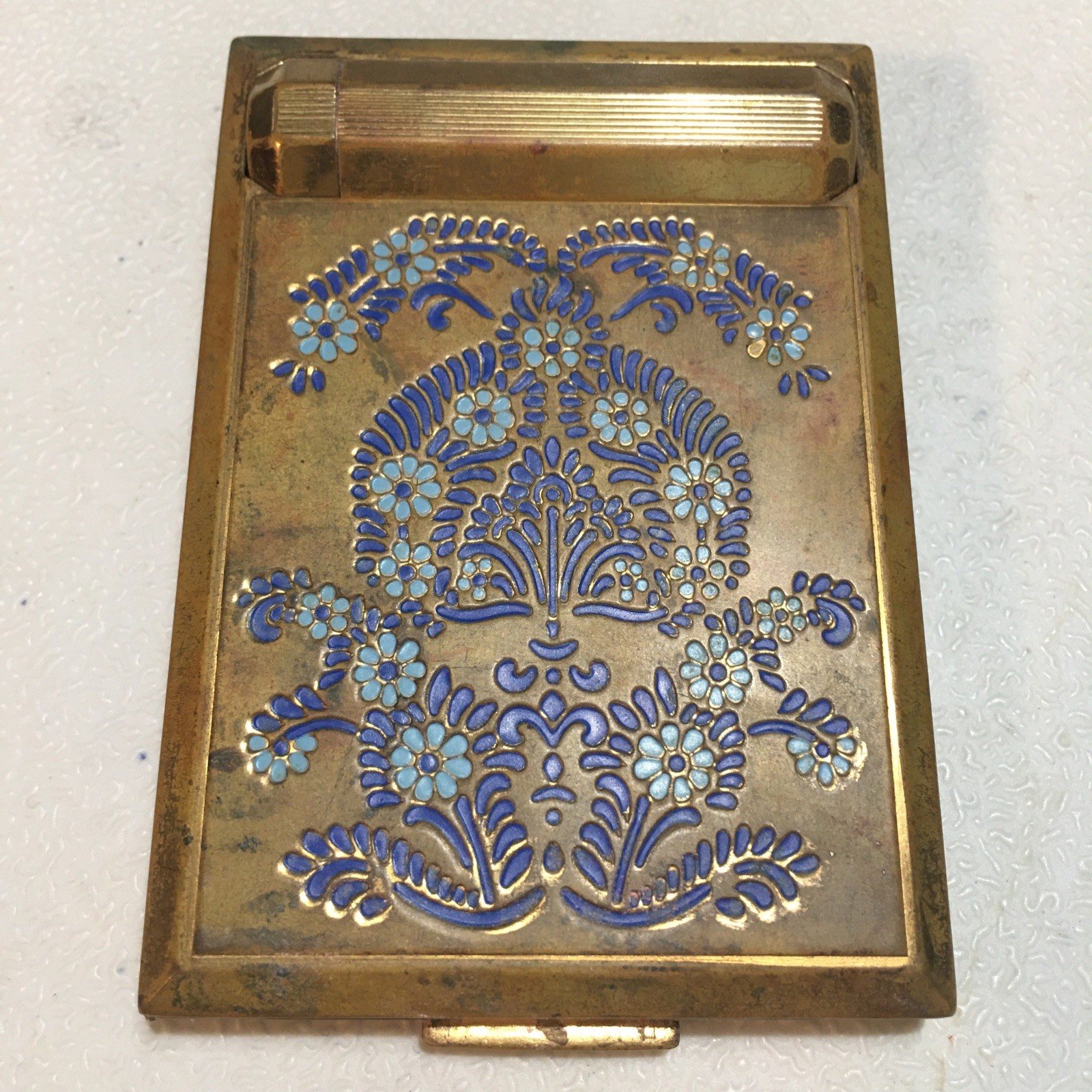 Antique Richard Hudnut Compact and Lipstick in Golden Case With Mirror ORG Box Antique Richard Hudnut Compact and Lipstick in Golden Case With Mirror ORG Box