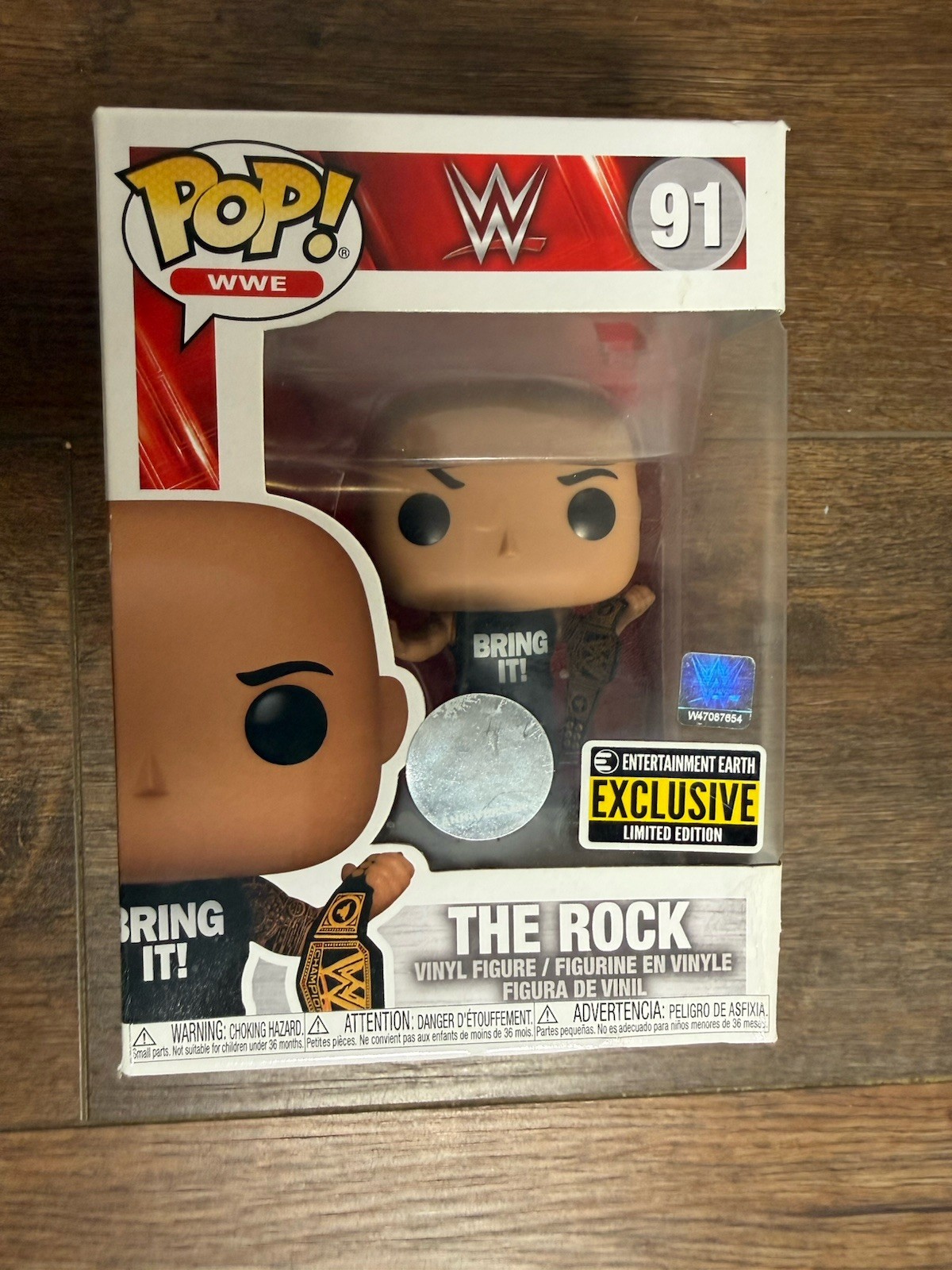 Funko Pop WWE The Rock 91 Entertainment Earth Exclusive Vinyl Figure Funko Pop WWE The Rock 91 Entertainment Earth Exclusive Vinyl Figure