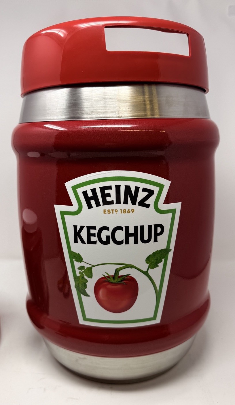 Exclusive HEINZ KegChup Ketchup Keg with 114oz Jug Limited To 157 Exclusive HEINZ KegChup Ketchup Keg with 114oz Jug Limited To 157