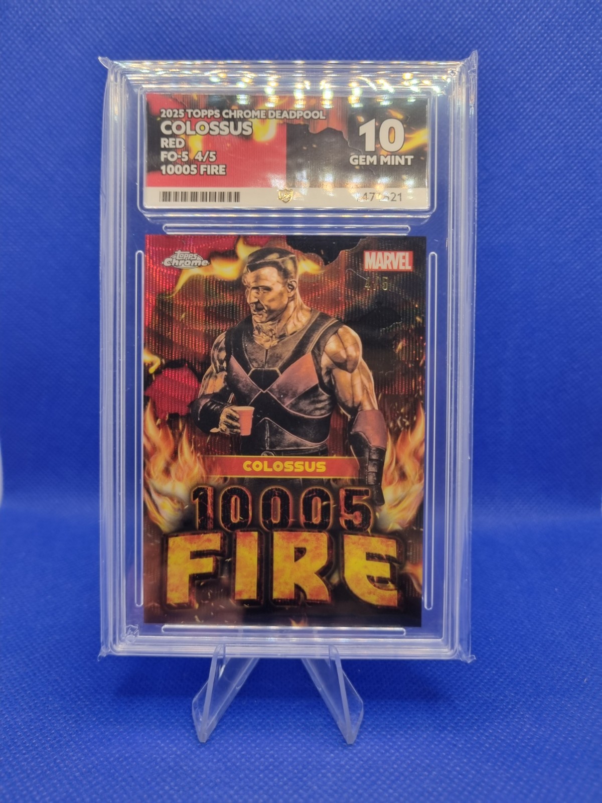 2025 Topps Chrome Deadpool COLOSSUS 10005 Fire Red /5 FO-5 ACE 10 2025 Topps Chrome Deadpool COLOSSUS 10005 Fire Red /5 FO-5 ACE 10