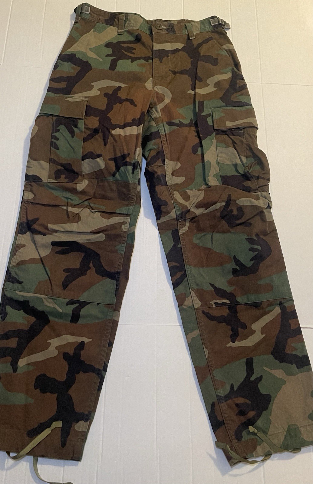 USGI 1991 Woodland BDU Pants Small Short 50/50 Wrangler M81 Camo USGI 1991 Woodland BDU Pants Small Short 50/50 Wrangler M81 Camo