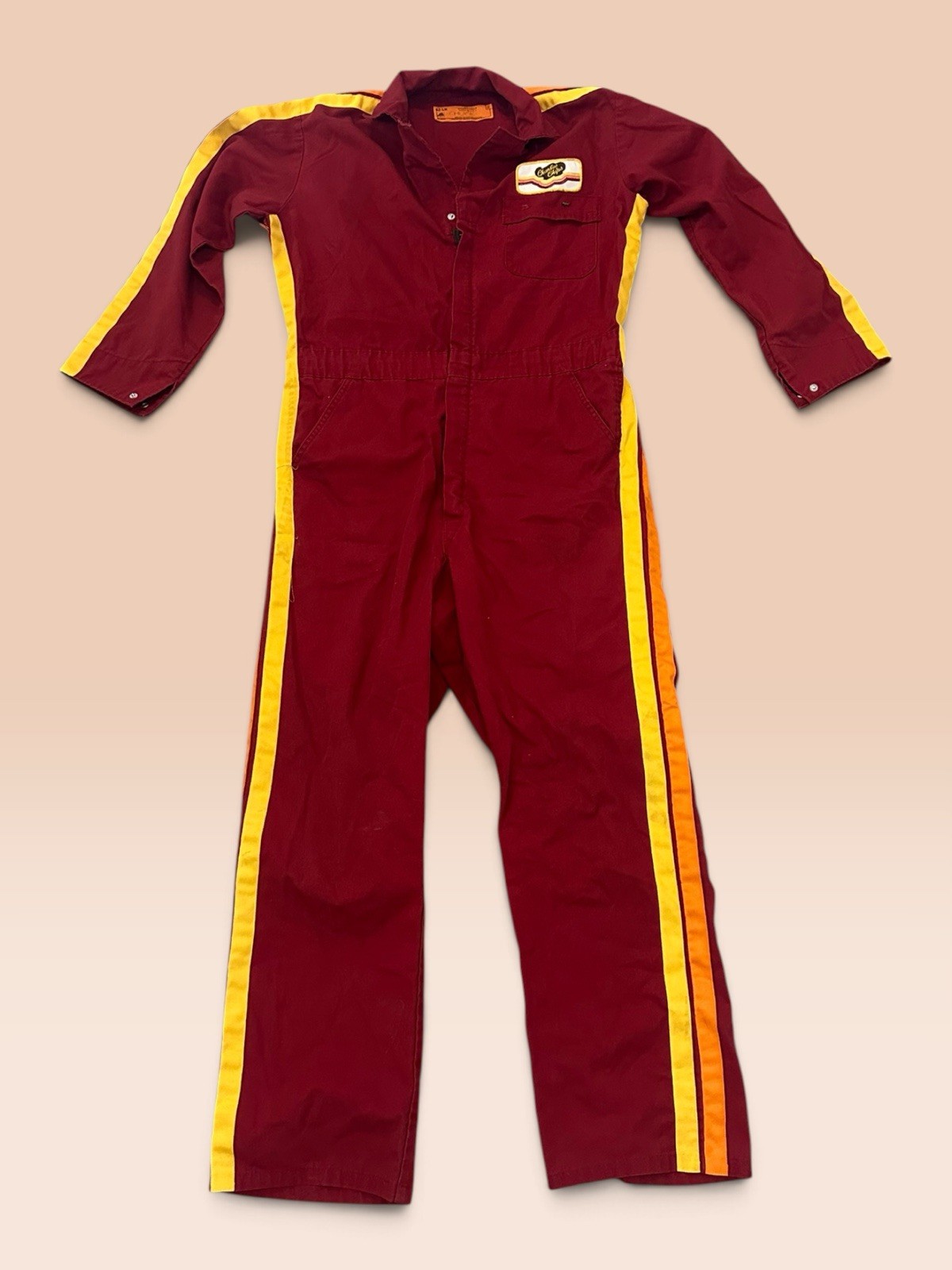 Rare Vintage Charles Chips Promotional Jumpsuits Work Uniform Advertising Red Rare Vintage Charles Chips Promotional Jumpsuits Work Uniform Advertising Red
