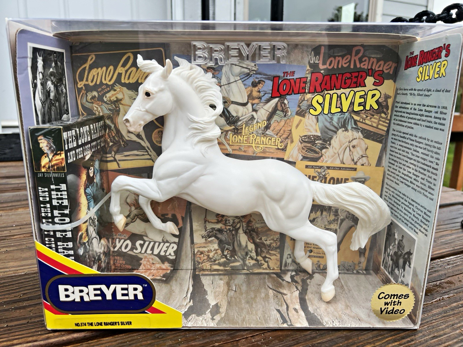 Breyer #574 the Lone Rangers “Silver”Model Horse Hollywood Series with Video