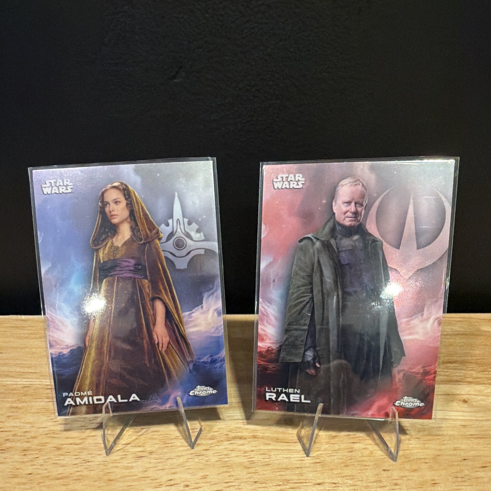 Topps Chrome Star Wars Padmé Amidala #141 & Luthen Rael #84 Lot (2) Topps Chrome Star Wars Padmé Amidala #141 & Luthen Rael #84 Lot (2)
