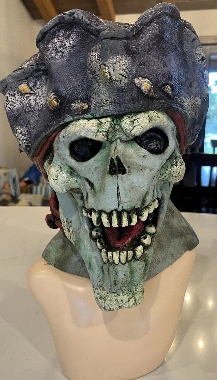 Pirate Captain Skull Mask Full Adult Seven Seas Costume Halloween Spooky Party Pirate Captain Skull Mask Full Adult Seven Seas Costume Halloween Spooky Party
