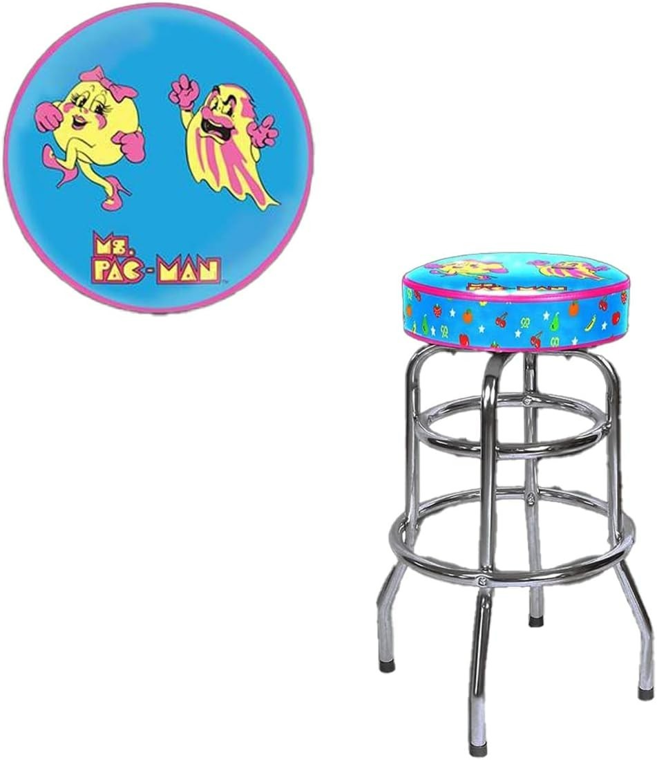 Official Ms. Pac-Man Arcade Game Bar Stool – 30" Official Ms. Pac-Man Arcade Game Bar Stool – 30"