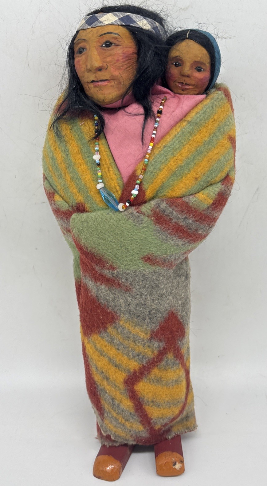 Skookum Native American Mary Frances Woods Character Doll Mother Papoose Vintage Skookum Native American Mary Frances Woods Character Doll Mother Papoose Vintage