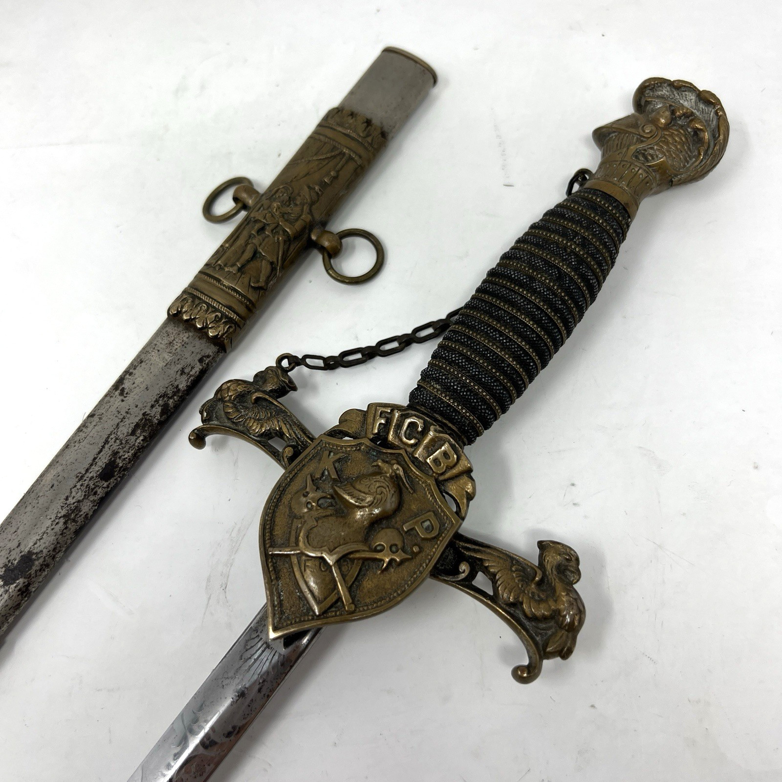 Antique 1870s Ames Knights of Pythias FCB Ceremonial Sword & Scabbard – Chicopee Antique 1870s Ames Knights of Pythias FCB Ceremonial Sword & Scabbard – Chicopee