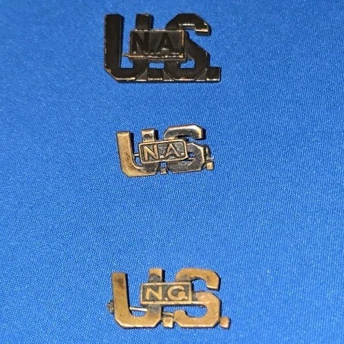WWI US Army Officer Collar Insignia Lot U.S. NA NG National Army Guard Pins WWI US Army Officer Collar Insignia Lot U.S. NA NG National Army Guard Pins