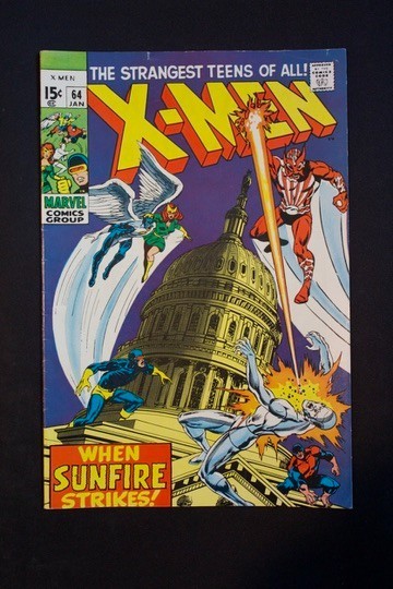 1970 MARVEL COMICS X-MEN #64 1ST SUNFIRE APPEARANCE 1970 MARVEL COMICS X-MEN #64 1ST SUNFIRE APPEARANCE