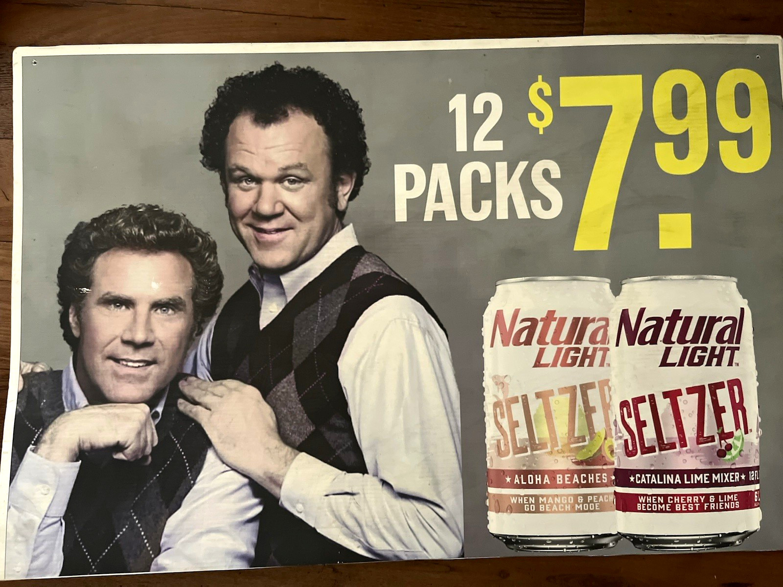 Natural Light Seltzer Beer Promotional Poster - 12 Packs $7.99 Breweriana