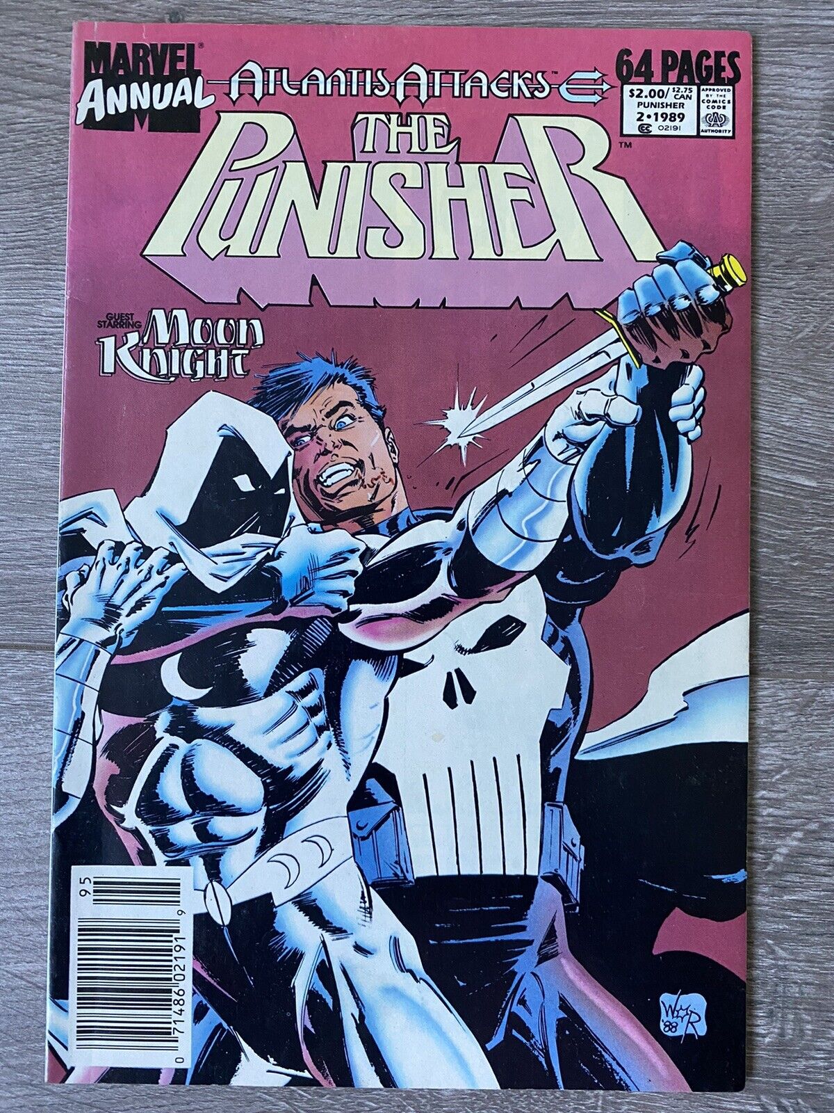 The Punisher Annual 2 1st Meeting With Moon Knight FN+ Newstand