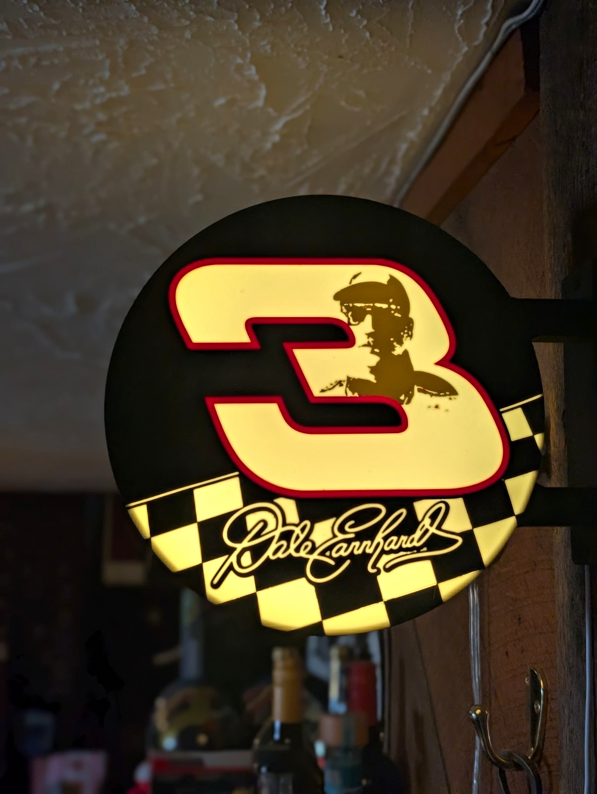 Dale Earnhardt #3 Double Sided Lighted Wall Light Sign Dale Earnhardt #3 Double Sided Lighted Wall Light Sign