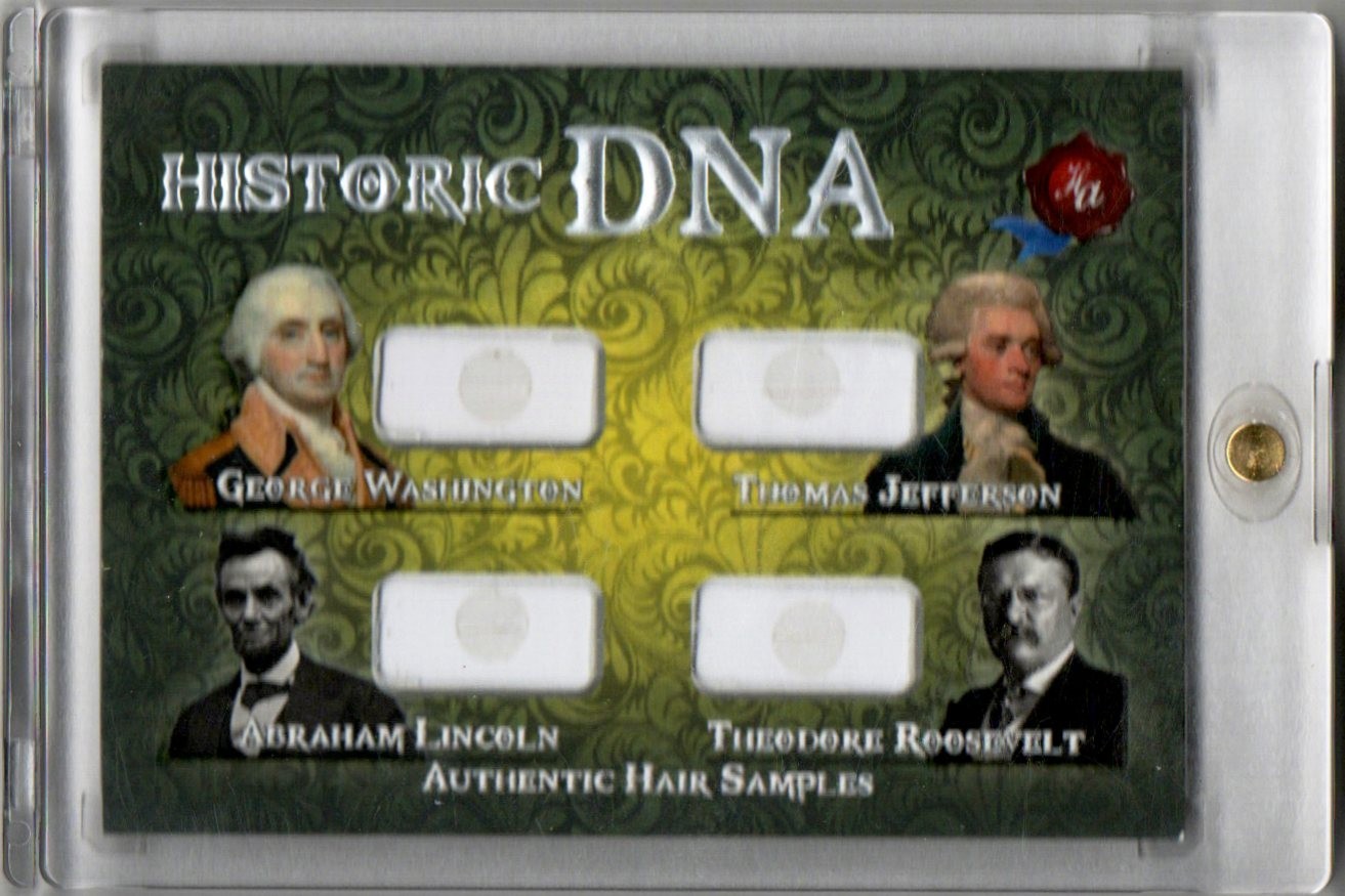 2022 Historic DNA GEORGE WASHINGTON LINCOLN JEFFERSON ROOSEVELT Hair Relic /10 2022 Historic DNA GEORGE WASHINGTON LINCOLN JEFFERSON ROOSEVELT Hair Relic /10
