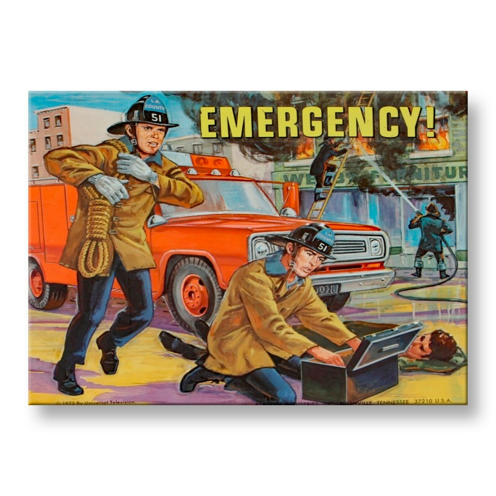 EMERGENCY TV Show Classic Lunch Box Design 3.5 inches x 2.5 inches FRIDGE MAGNET EMERGENCY TV Show Classic Lunch Box Design 3.5 inches x 2.5 inches FRIDGE MAGNET
