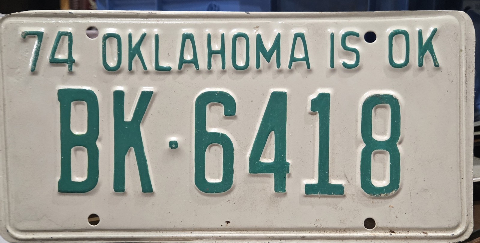 Rare 1974 Prison Riot Survivor Passenger License Plate - Repainted Rare 1974 Prison Riot Survivor Passenger License Plate - Repainted