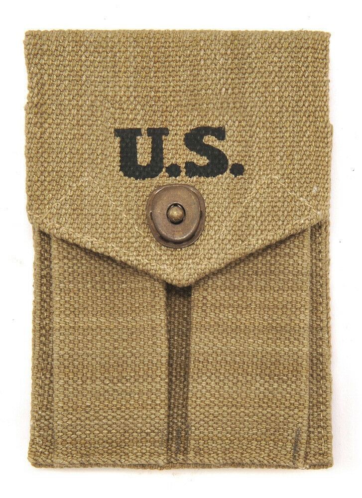 Colt 45 Auto Double Magazine Pouch Marked JT&L 1942 Colt 45 Auto Double Magazine Pouch Marked JT&L 1942