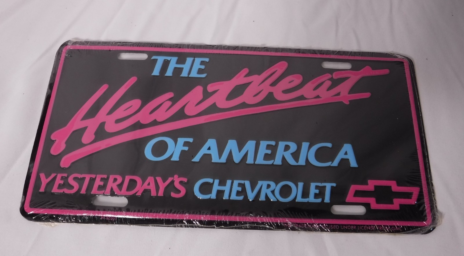 Vintage The Heartbeat Of America Yesterday's Chevrolet License Plate NOS Vintage The Heartbeat Of America Yesterday's Chevrolet License Plate NOS