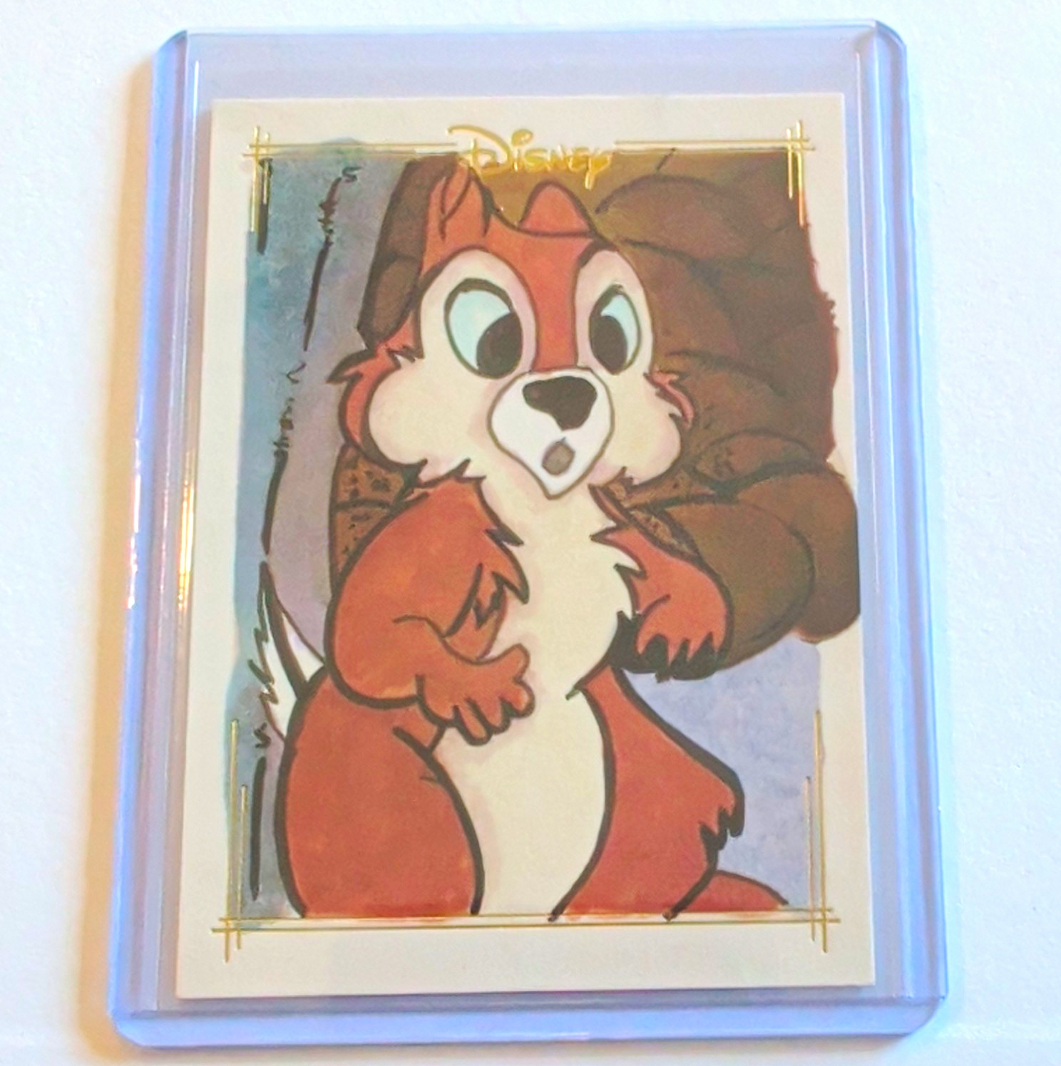 Topps 2025 Disney Chrome Chip 1/1 Original Sketch Hard Signed Auto Aaron Laurich Topps 2025 Disney Chrome Chip 1/1 Original Sketch Hard Signed Auto Aaron Laurich