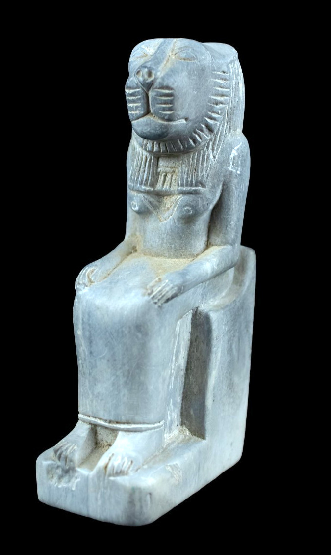 Ancient Egyptian Sekhmet Statue Lioness Goddess Stone Rare Antique