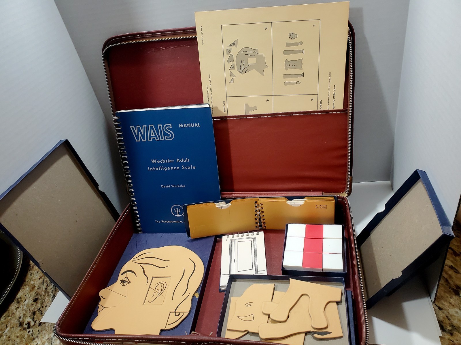 Vintage 1955 WAIS Wechsler Adult Intelligence Scale Test Kit Psychology w Case Vintage 1955 WAIS Wechsler Adult Intelligence Scale Test Kit Psychology w Case