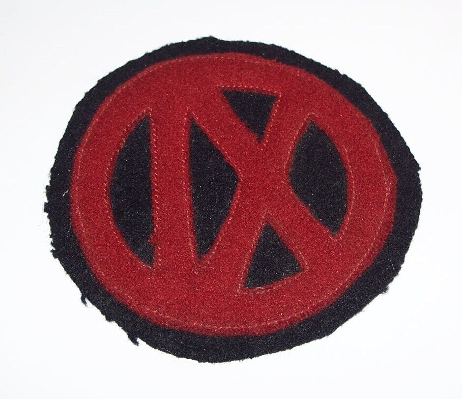 SCARCE ORIGINAL EMBROIDERED WOOL WW1 9th ARMY CORPS PATCH